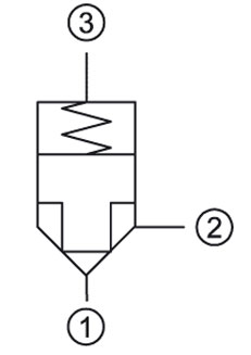 Differential Sensing Valves, Poppet Type Example Schematic