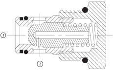 Threaded Cartridge Cross-Section Drawing (Standard) 